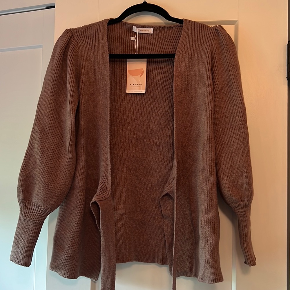 Taupe Wrap around Sweater